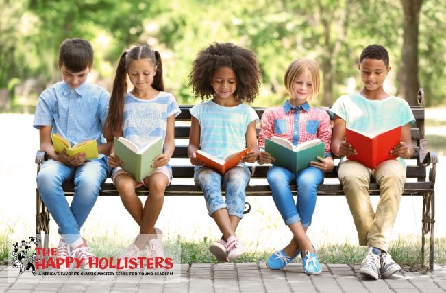 Children reading the Nancy Drew series